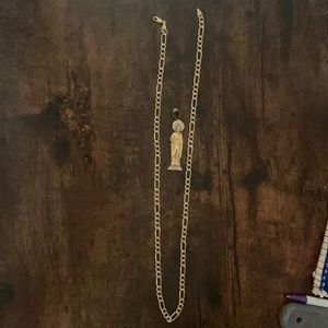 Saint Jude Gold Chain 14 Karat 17.84 Grams